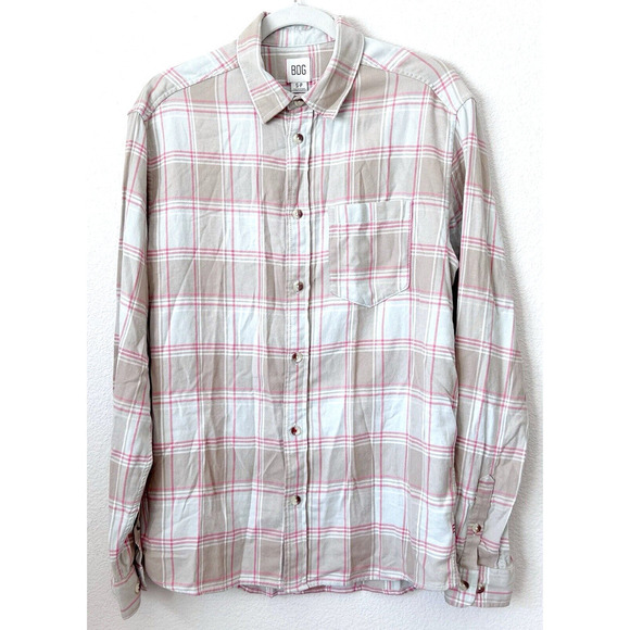 BDG Urban Outfitters Vintage Flannel Mens Size Small Button Holiday Fall Winter - Picture 1 of 5